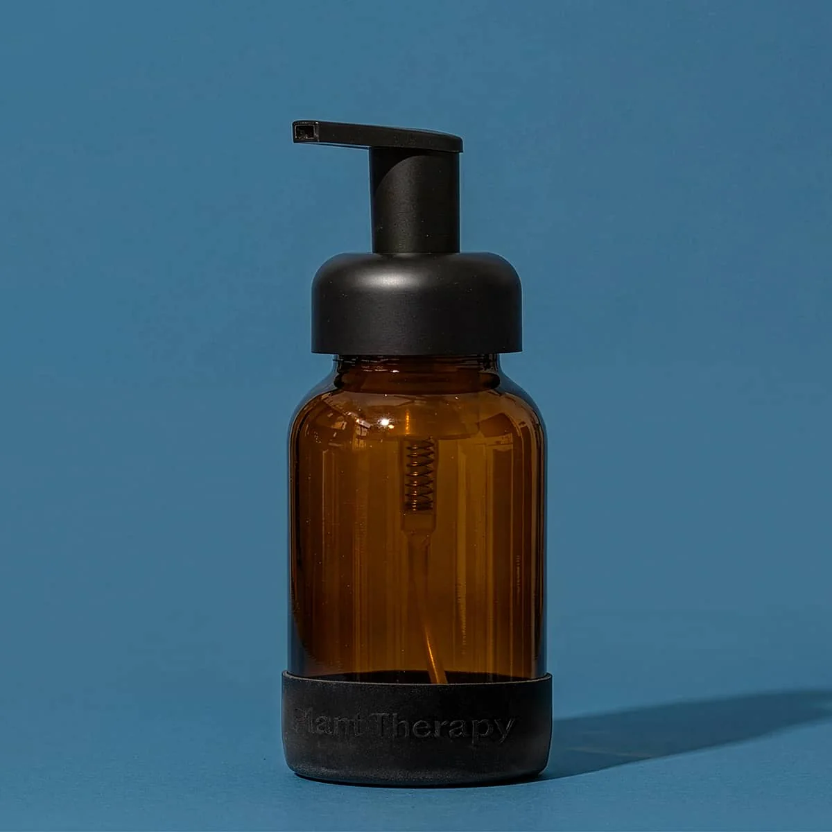 Glass Foaming Bottle with Black Silicone Sleeve 8 oz - Image 3