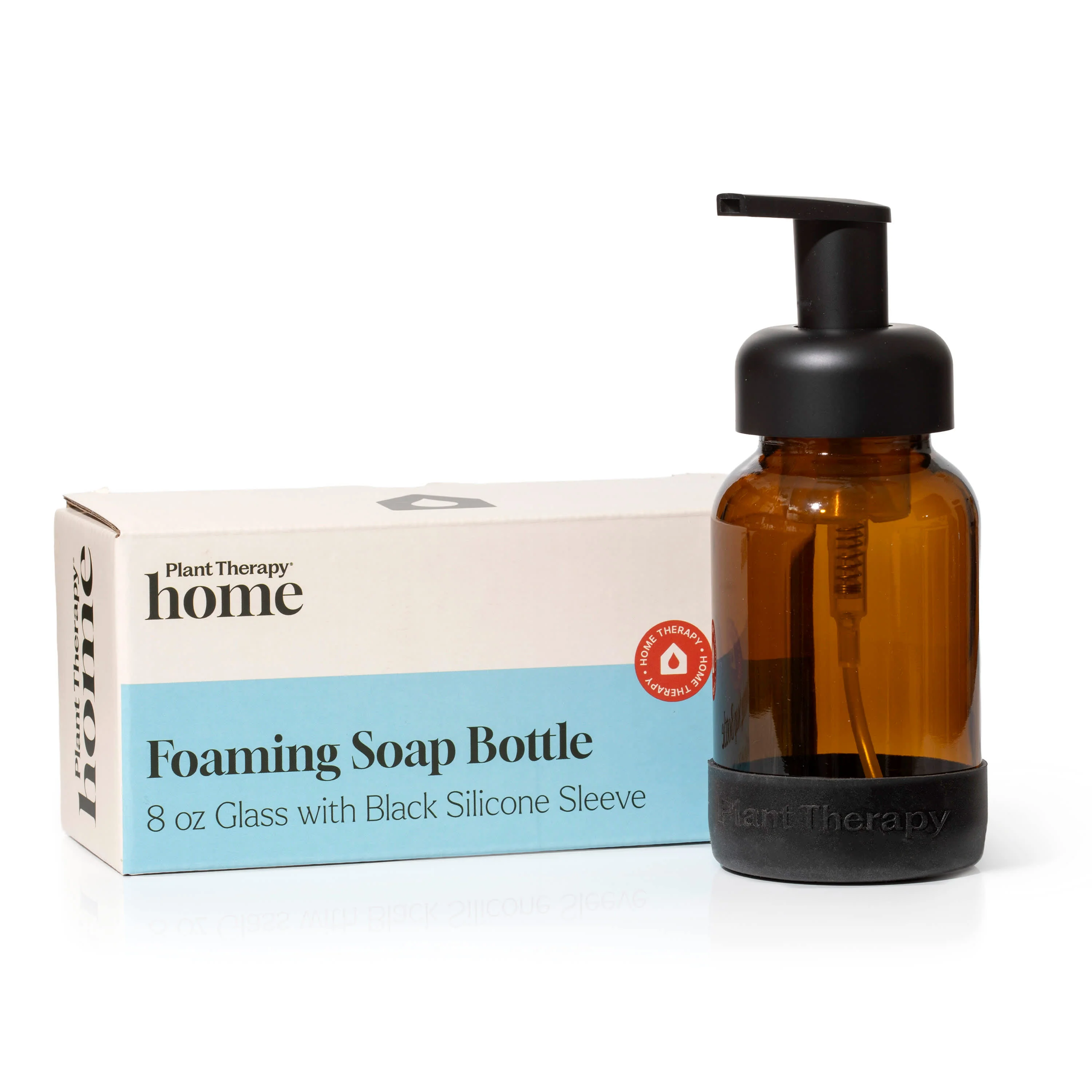 Glass Foaming Bottle with Black Silicone Sleeve 8 oz - Image 8