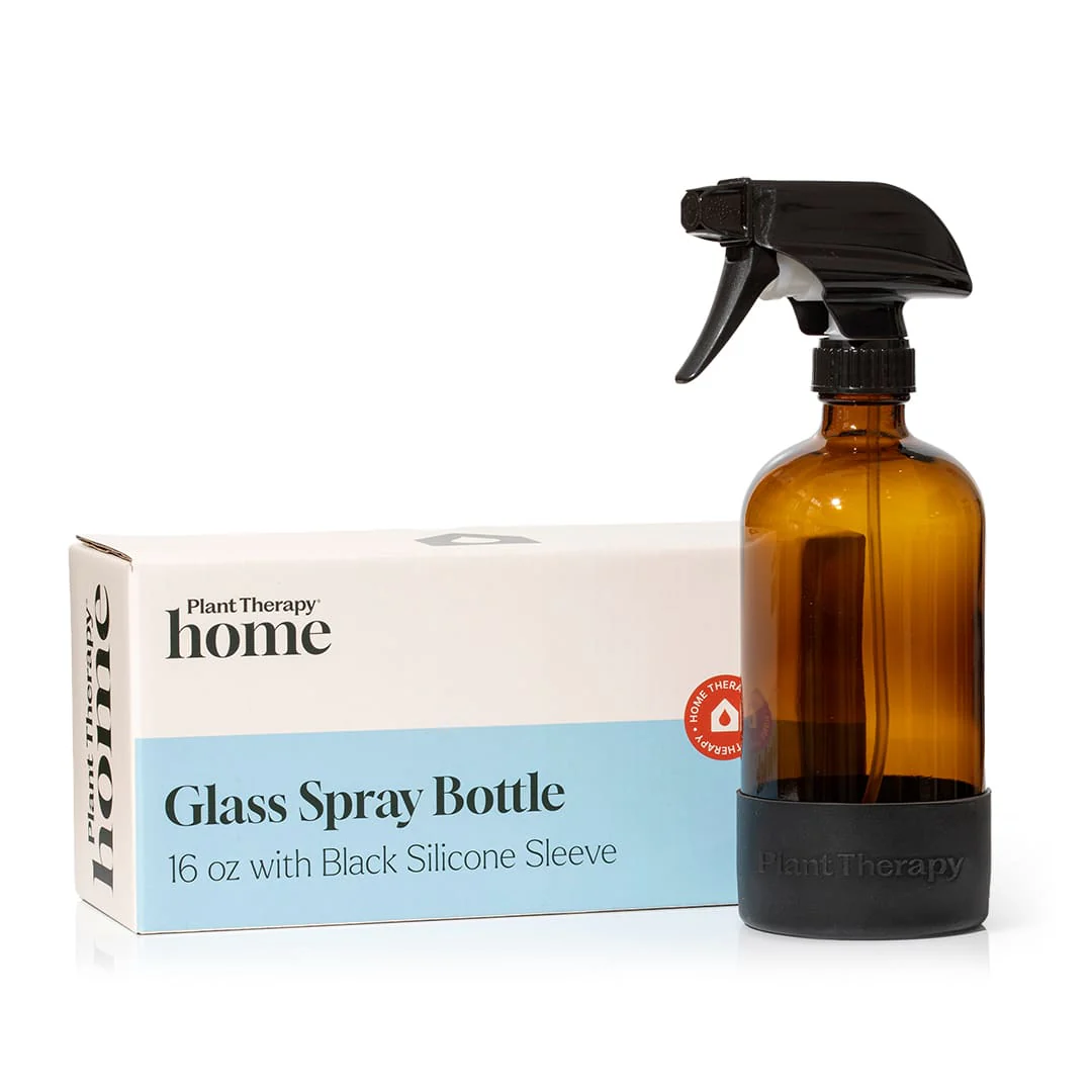 Glass Spray Bottle with Black Silicone Sleeve 16 oz - Image 7