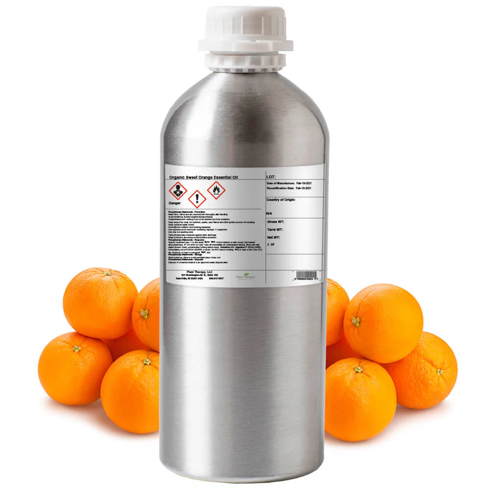 Organic Sweet Orange Essential Oil Bulk - Image 2