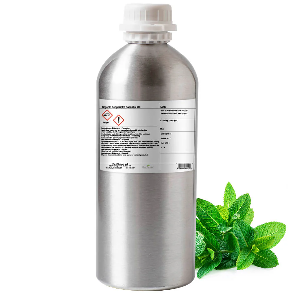 Organic Peppermint Essential Oil Bulk - Image 2